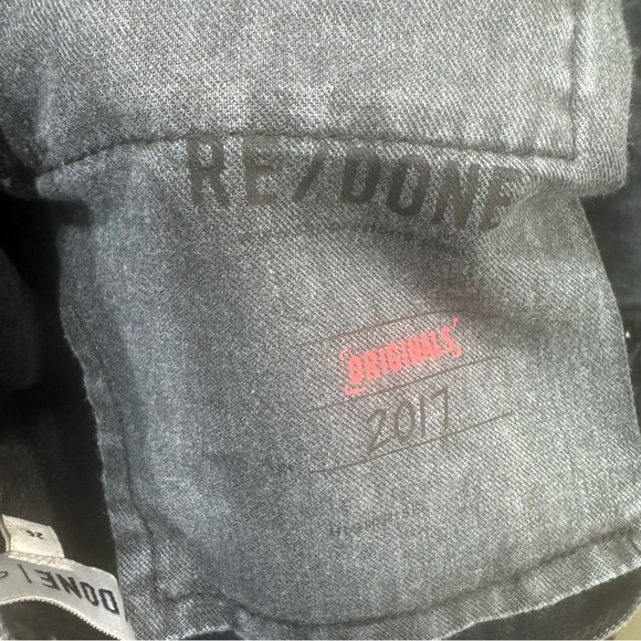 Re/Done Women's Jeans Originals High Rise Ankle Zip 90's in Worn Black Size 25 - Picture 6 of 9